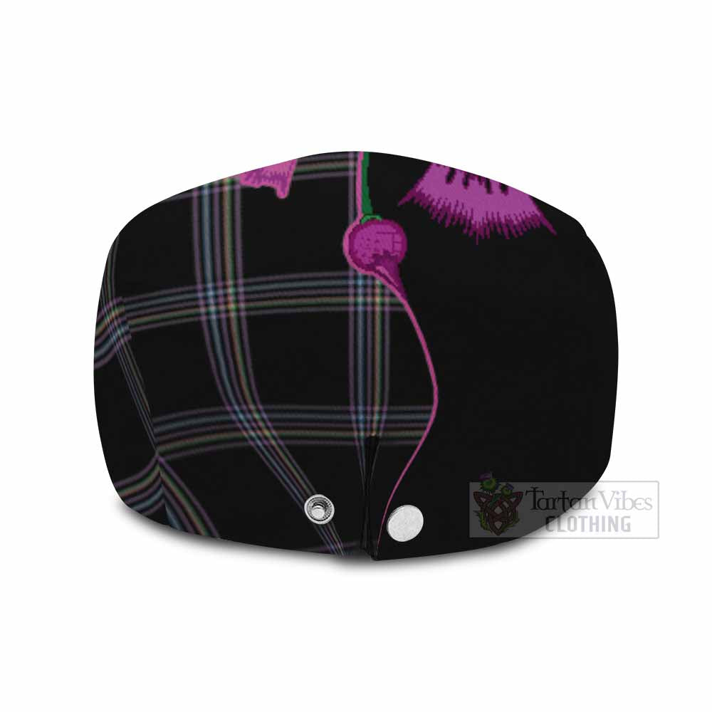 McKenna Tartan Flat Cap, Jeff Cap Traditional Scottish Thistle