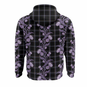 McKenna Tartan Hoodie Seamless Scottish Thistle Flowers