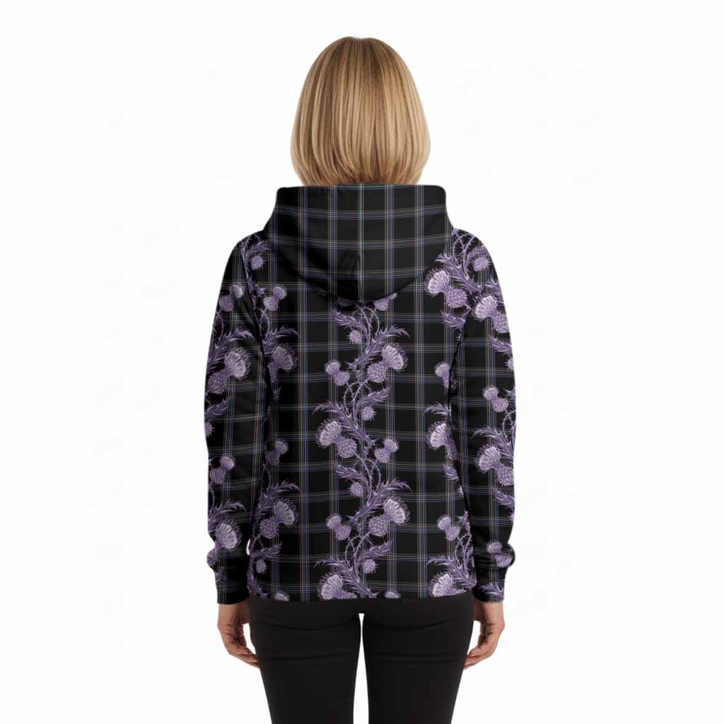 McKenna Tartan Hoodie Seamless Scottish Thistle Flowers