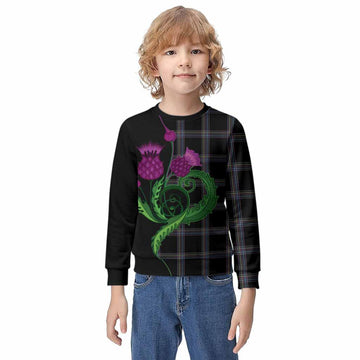 McKenna Tartan Kid Knitted Sweatshirt Traditional Scottish Thistle