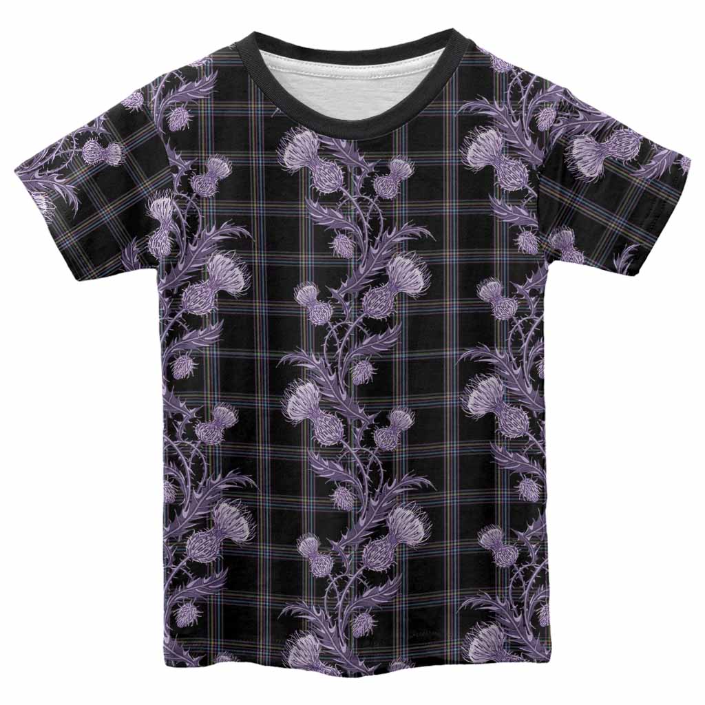 McKenna Tartan Kid T-shirt Seamless Scottish Thistle Flowers