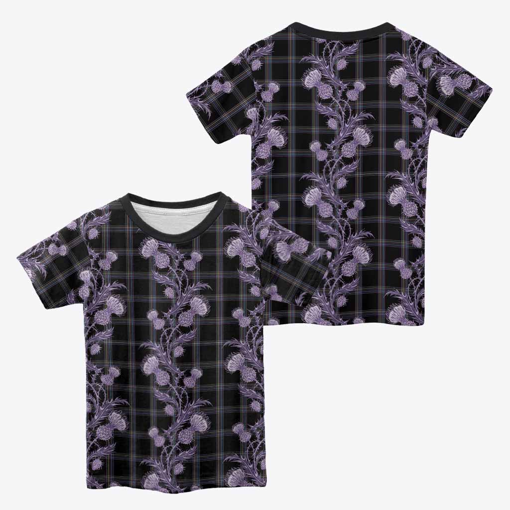 McKenna Tartan Kid T-shirt Seamless Scottish Thistle Flowers