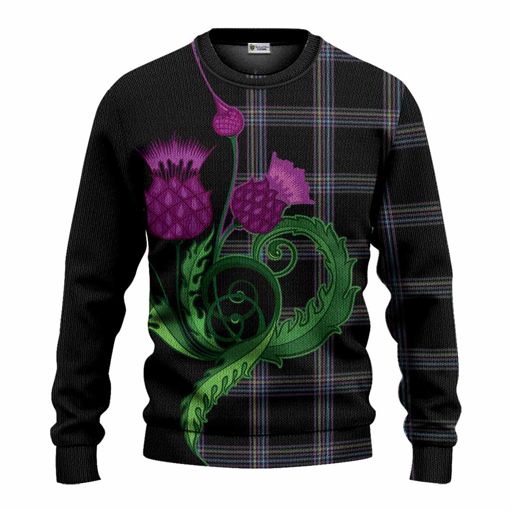 McKenna Tartan Knitted Sweater Traditional Scottish Thistle
