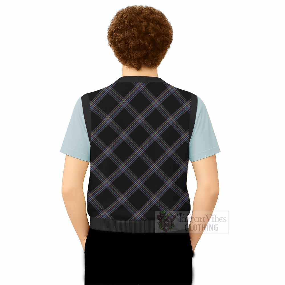 McKenna Tartan  Knitted V-Neck Vest Cross Style