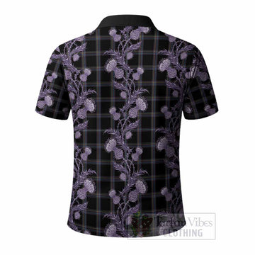 McKenna Tartan Polo Shirt Seamless Scottish Thistle Flowers