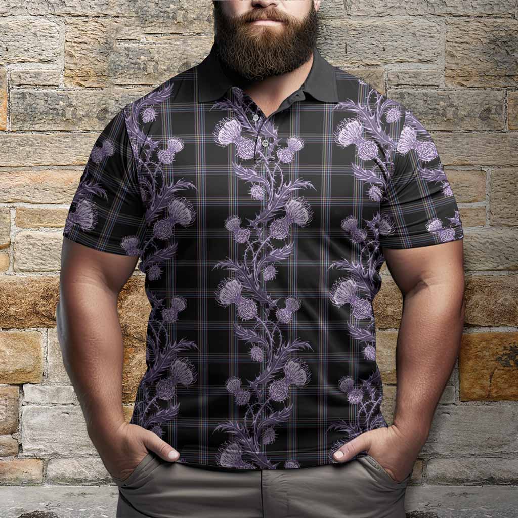 McKenna Tartan Polo Shirt Seamless Scottish Thistle Flowers