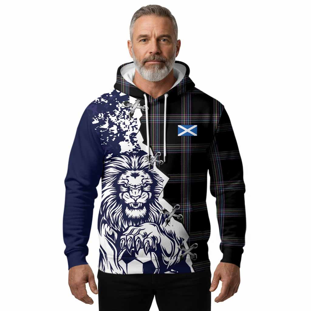 McKenna Tartan Scottish Hoodie Angry Lion With Soccer Ball Style