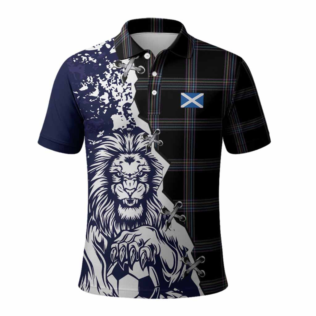 McKenna Tartan Scottish Polo Shirt Angry Lion With Soccer Ball Style