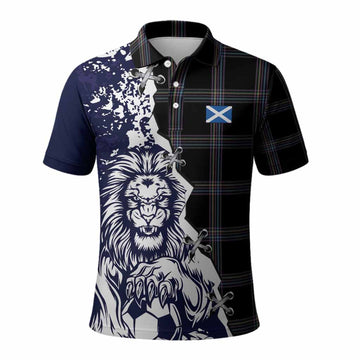 McKenna Tartan Scottish Polo Shirt Angry Lion With Soccer Ball Style