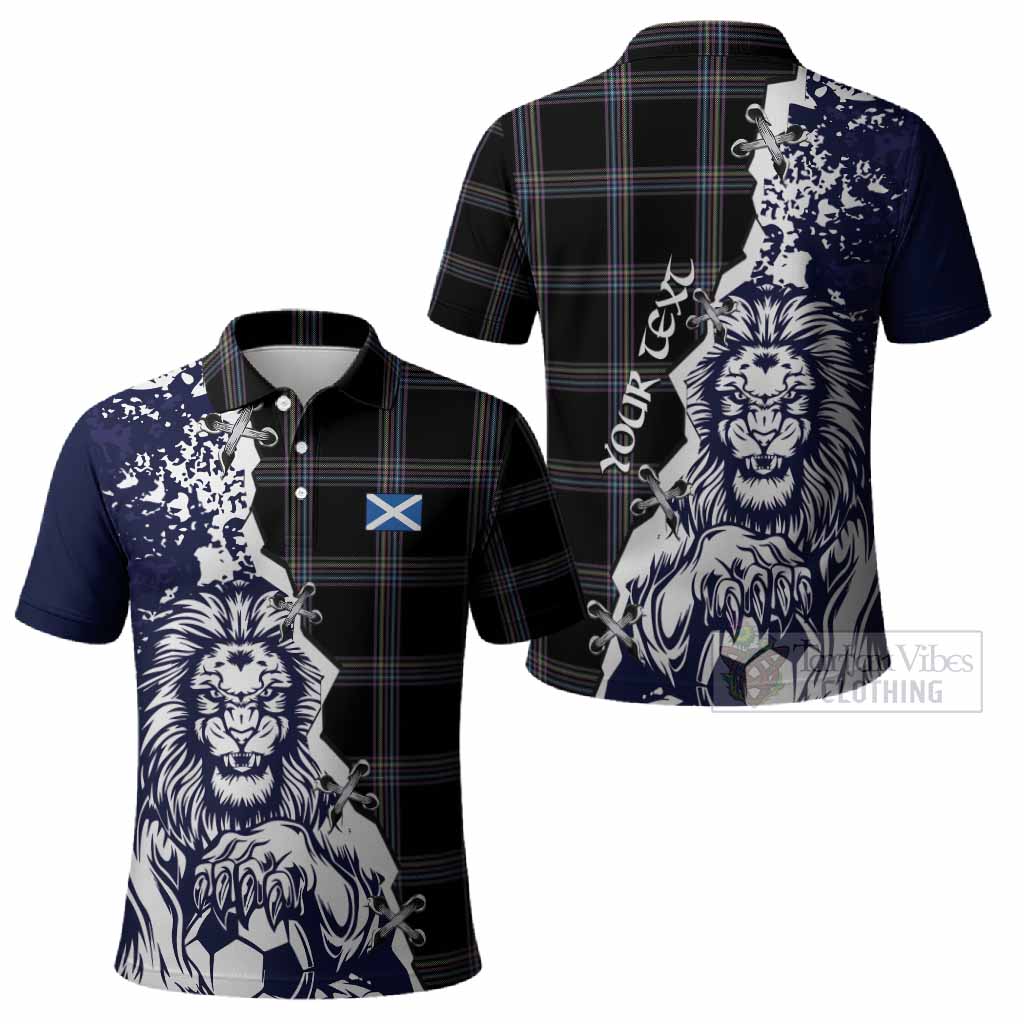 McKenna Tartan Scottish Polo Shirt Angry Lion With Soccer Ball Style