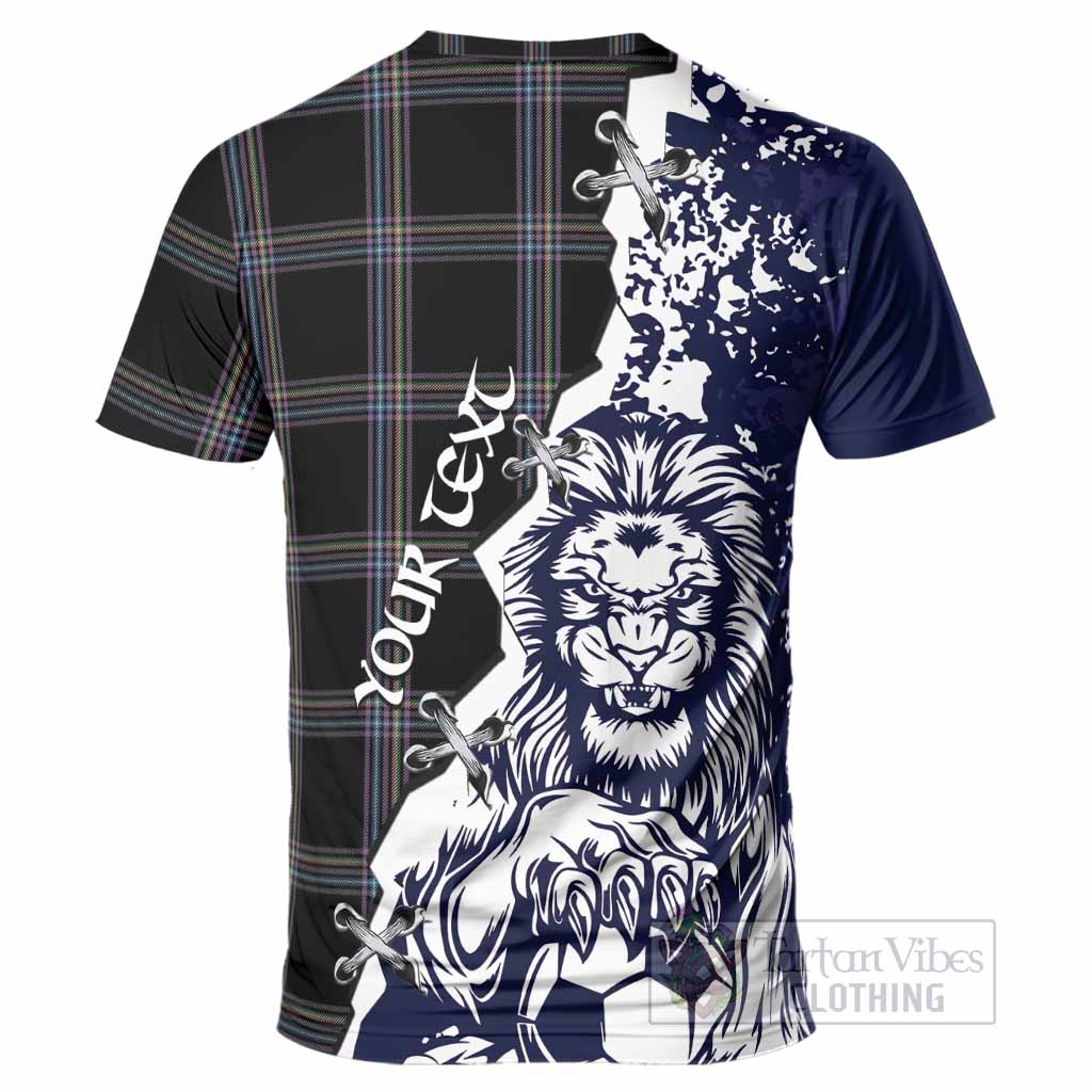 McKenna Tartan Scottish T-Shirt Angry Lion With Soccer Ball Style