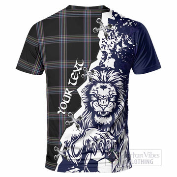 McKenna Tartan Scottish T-Shirt Angry Lion With Soccer Ball Style