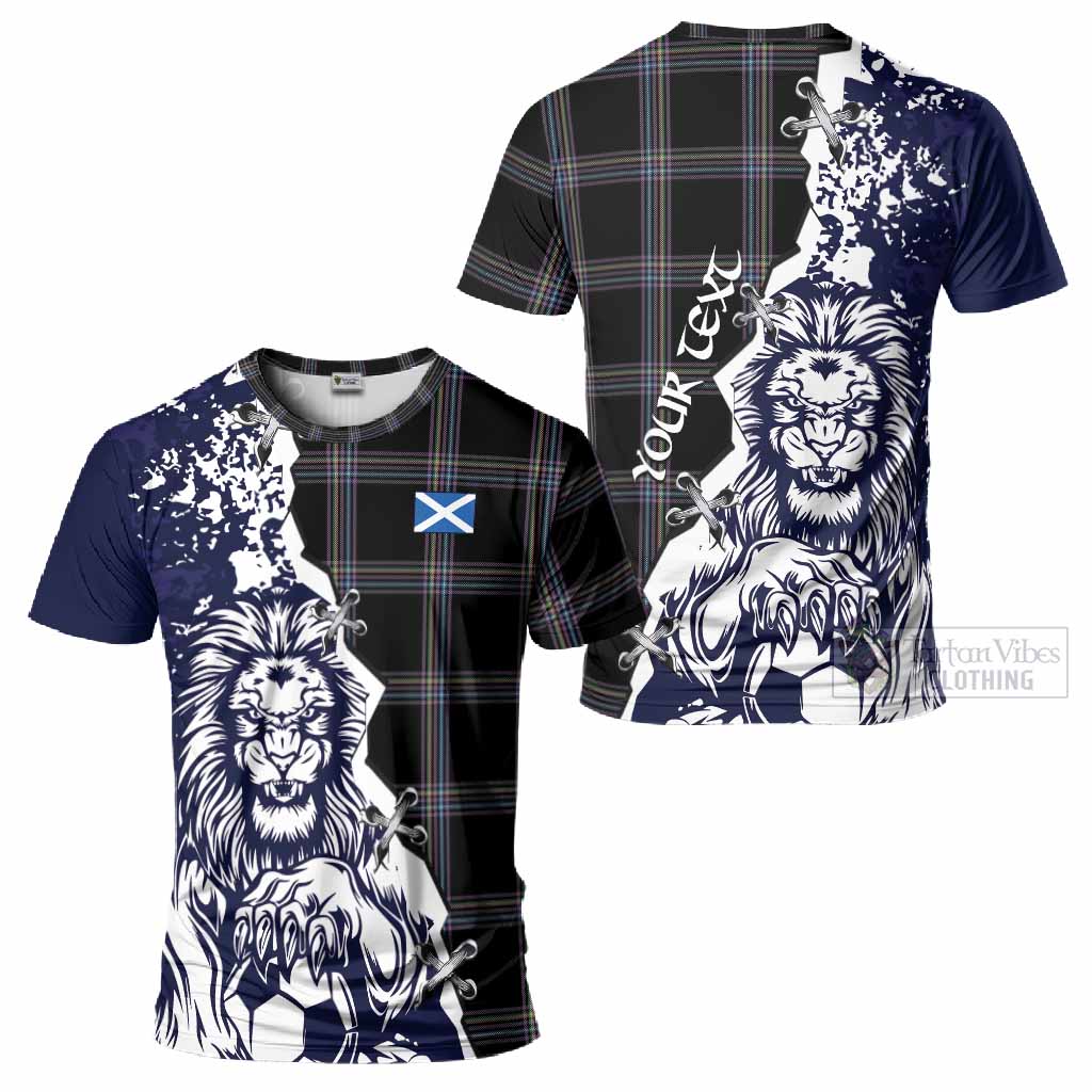 McKenna Tartan Scottish T-Shirt Angry Lion With Soccer Ball Style