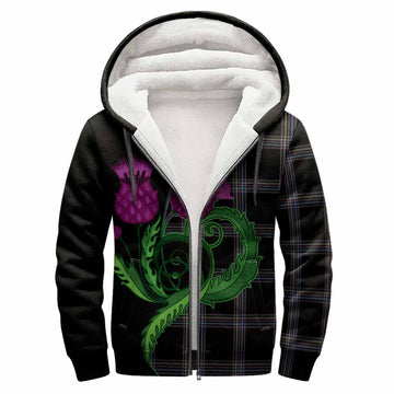 McKenna Tartan Sherpa Hoodie Traditional Scottish Thistle
