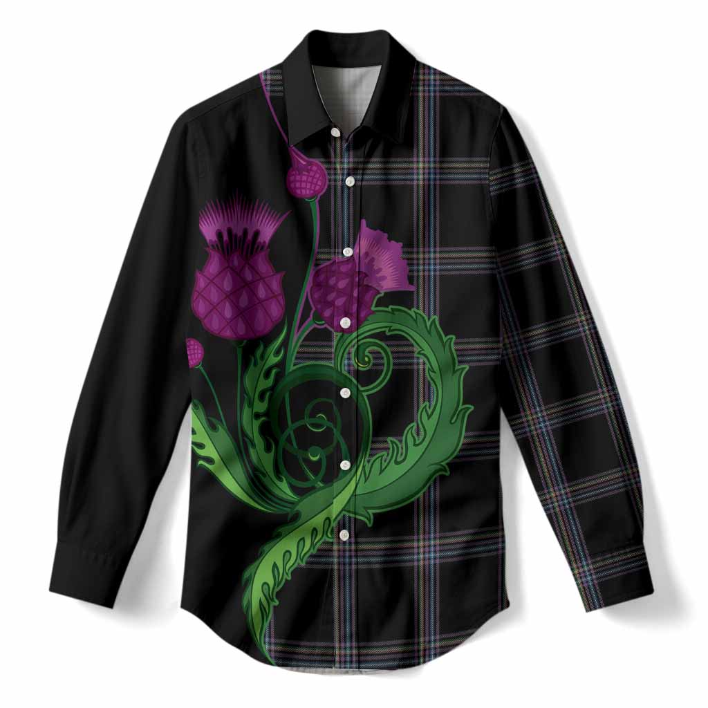 McKenna Tartan Women Casual Shirt Traditional Scottish Thistle