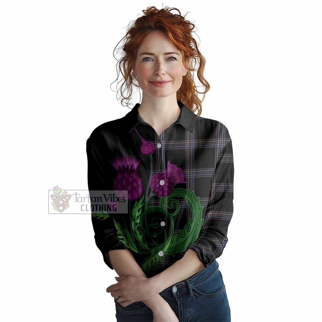 McKenna Tartan Women Casual Shirt Traditional Scottish Thistle