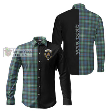Mckenzie Ancient Tartan Long Sleeve Button Shirt with Family Crest and Half Of Me Style Men's Shirt S - Tartanvibesclothing Shop