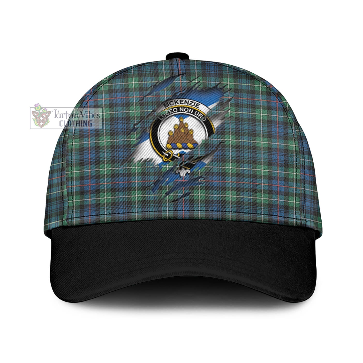 Tartan Vibes Clothing Mckenzie Ancient Tartan Classic Cap with Family Crest In Me Style