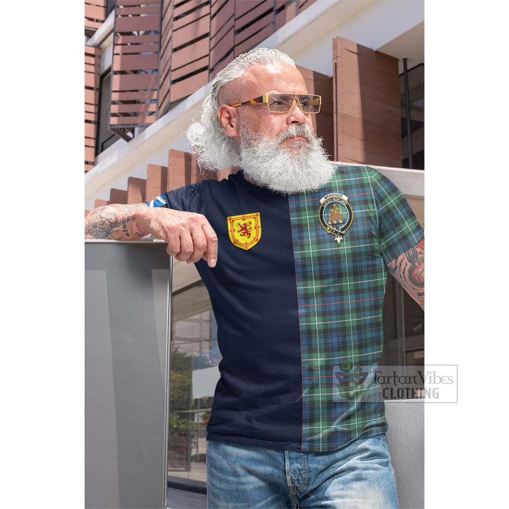 Tartan Vibes Clothing Mckenzie Ancient Tartan Cotton T-shirt with Scottish Lion Royal Arm Half Style