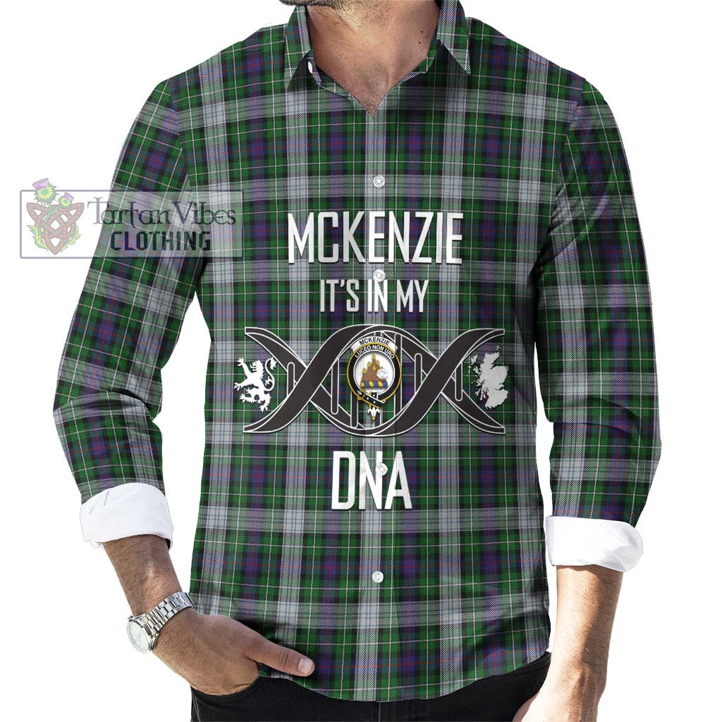 Mckenzie Dress Tartan Long Sleeve Button Shirt with Family Crest DNA In Me Style Men's Shirt S - Tartanvibesclothing Shop