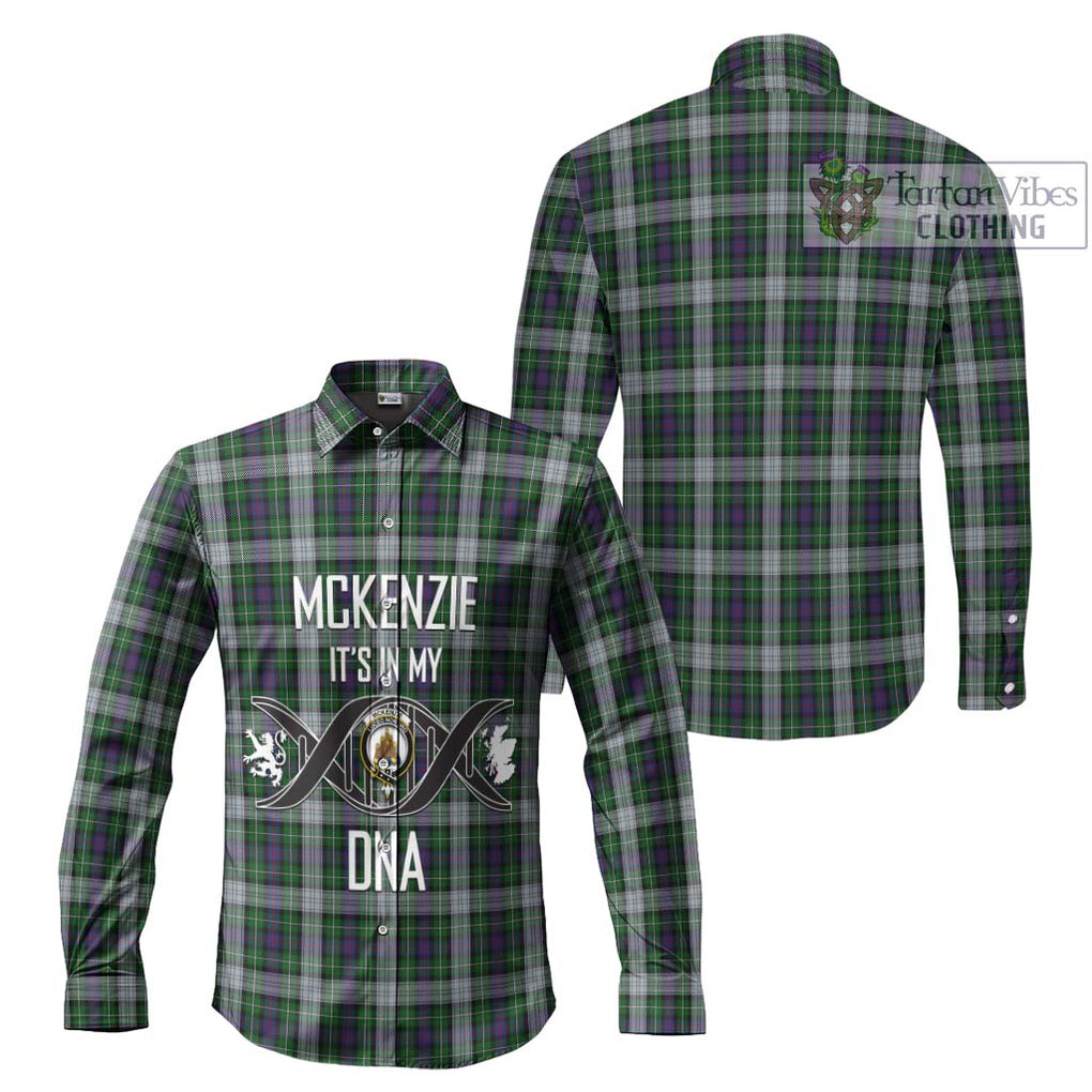 Mckenzie Dress Tartan Long Sleeve Button Shirt with Family Crest DNA In Me Style Men's Shirt - Tartanvibesclothing Shop