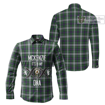 Mckenzie Dress Tartan Long Sleeve Button Shirt with Family Crest DNA In Me Style Men's Shirt - Tartanvibesclothing Shop