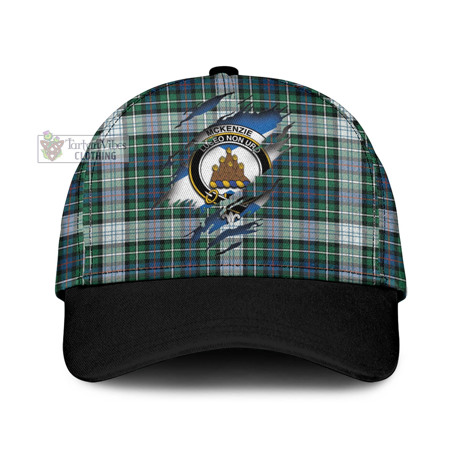 Tartan Vibes Clothing Mckenzie Dress Ancient Tartan Classic Cap with Family Crest In Me Style
