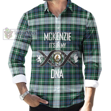 Mckenzie Dress Ancient Tartan Long Sleeve Button Shirt with Family Crest DNA In Me Style Men's Shirt S - Tartanvibesclothing Shop