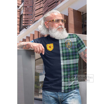 Tartan Vibes Clothing Mckenzie Dress Ancient Tartan Cotton T-shirt with Scottish Lion Royal Arm Half Style