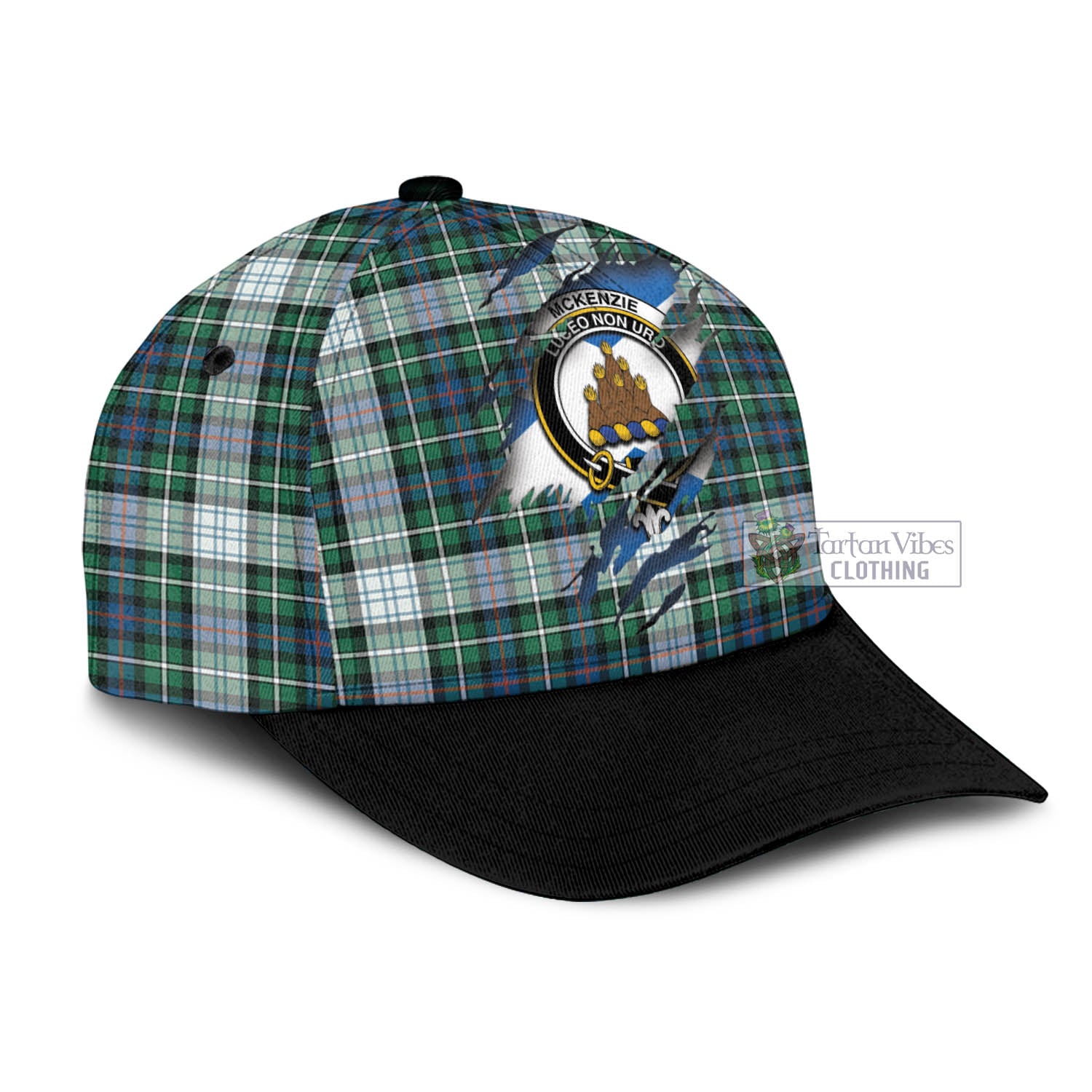 Tartan Vibes Clothing Mckenzie Dress Ancient Tartan Classic Cap with Family Crest In Me Style