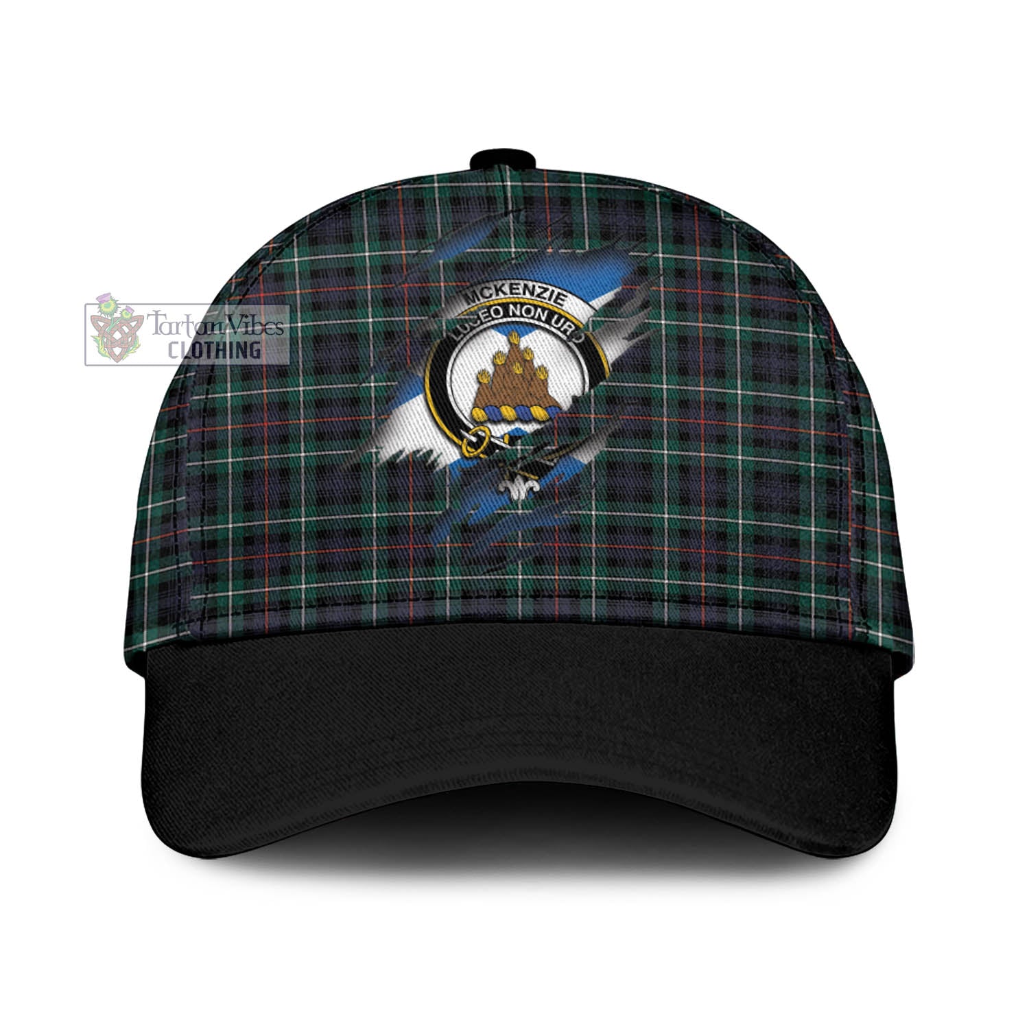 Tartan Vibes Clothing Mckenzie Modern Tartan Classic Cap with Family Crest In Me Style