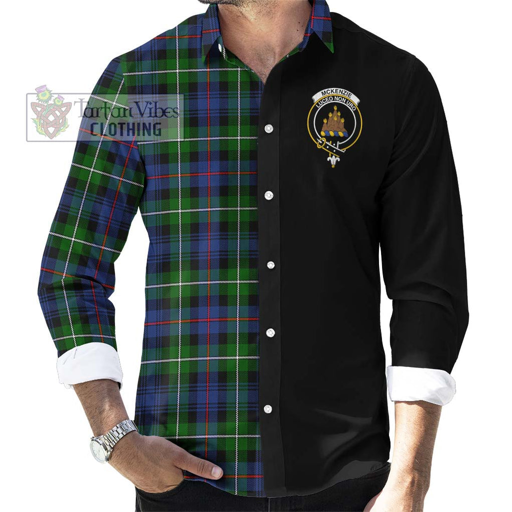 Tartan Vibes Clothing Mckenzie Modern #2 Tartan Long Sleeve Button Shirt with Family Crest and Half Of Me Style