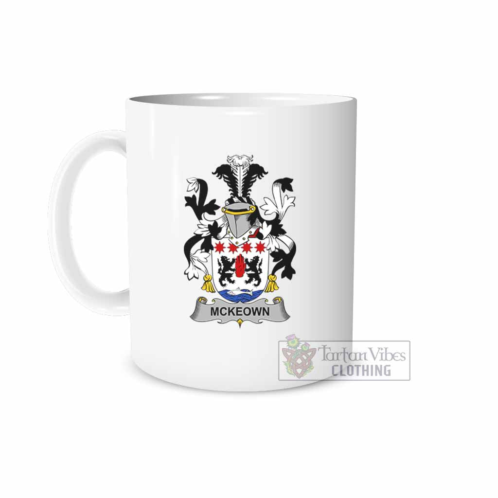 McKeown Irish Clan Coat of Arms Ceramic Mug White - 2D-tartanvibesclothing