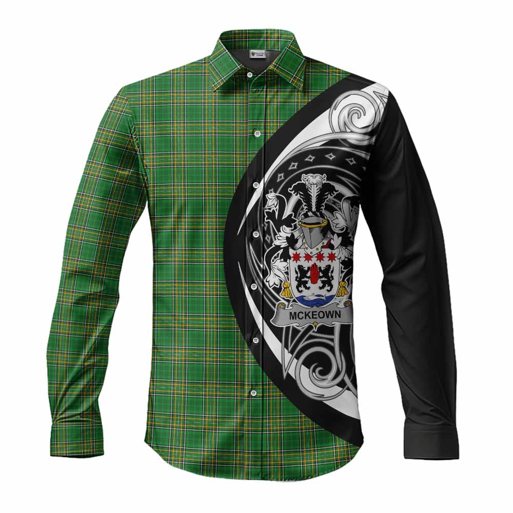 McKeown Irish Clan Long Sleeve Button Shirt Celtic Circle Style Men's Shirt S - Tartan Vibes Clothing