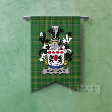 McKeown Irish Clan Tartan Gonfalon, Tartan Banner with Coat of Arms