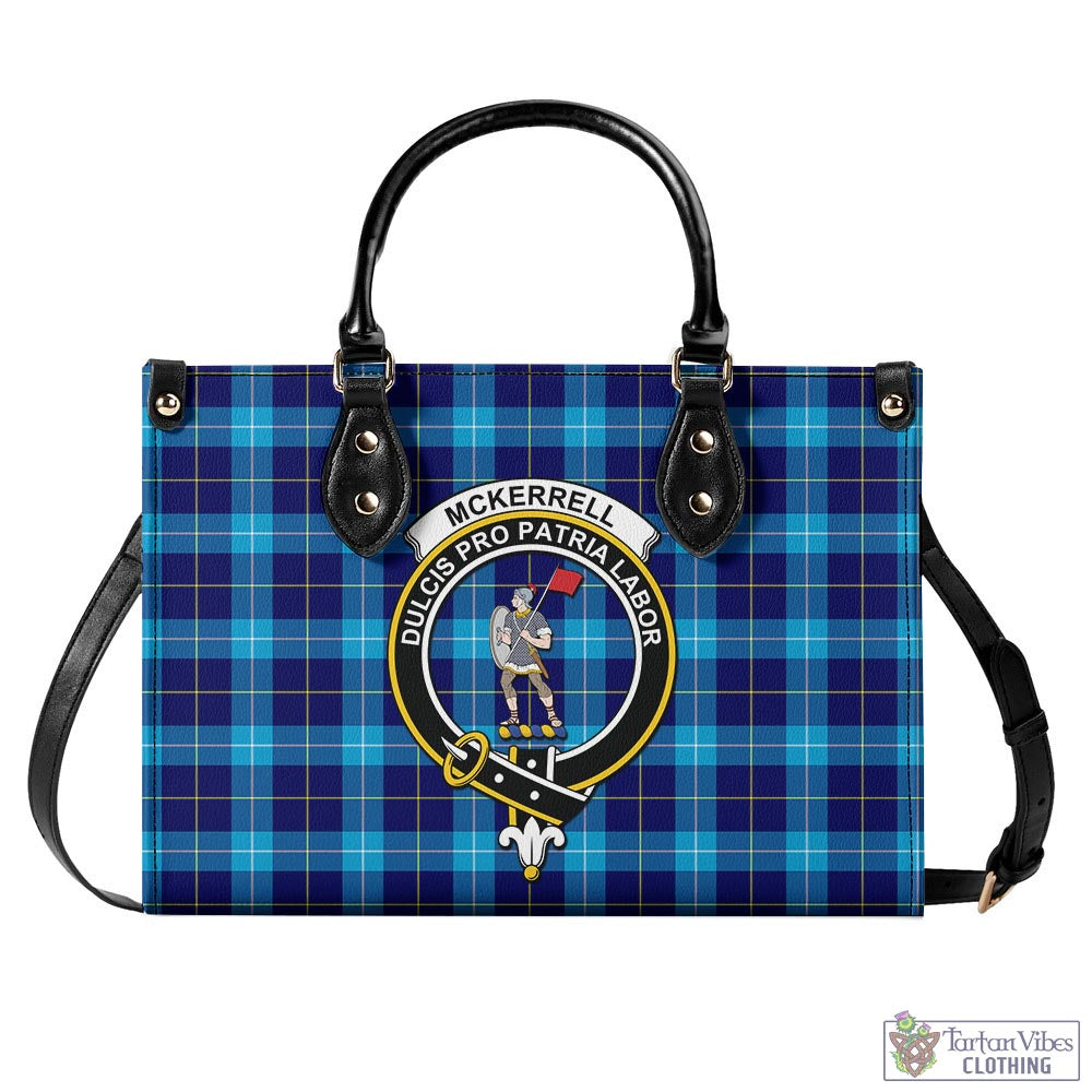 McKerrell Tartan Luxury Leather Handbags with Family Crest - Tartan Vibes Clothing