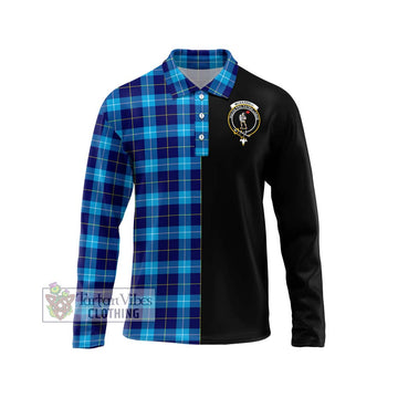 McKerrell Tartan Long Sleeve Polo Shirt with Family Crest and Half Of Me Style Unisex - Tartan Vibes Clothing