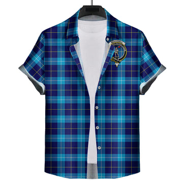McKerrell Tartan Hawaiian Shirt with Family Crest Kid - Tartan Vibes Clothing