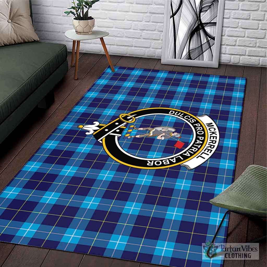 Tartan Vibes Clothing McKerrell Tartan Area Rug with Family Crest