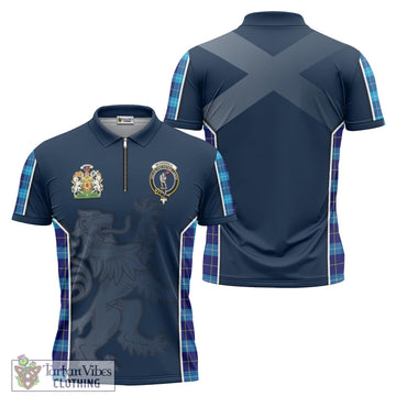 McKerrell Tartan Zipper Polo Shirt with Family Crest and Lion Rampant Vibes Sport Style