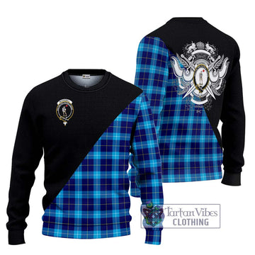McKerrell Tartan Ugly Sweater with Family Crest and Military Logo Style Unisex - Tartan Vibes Clothing