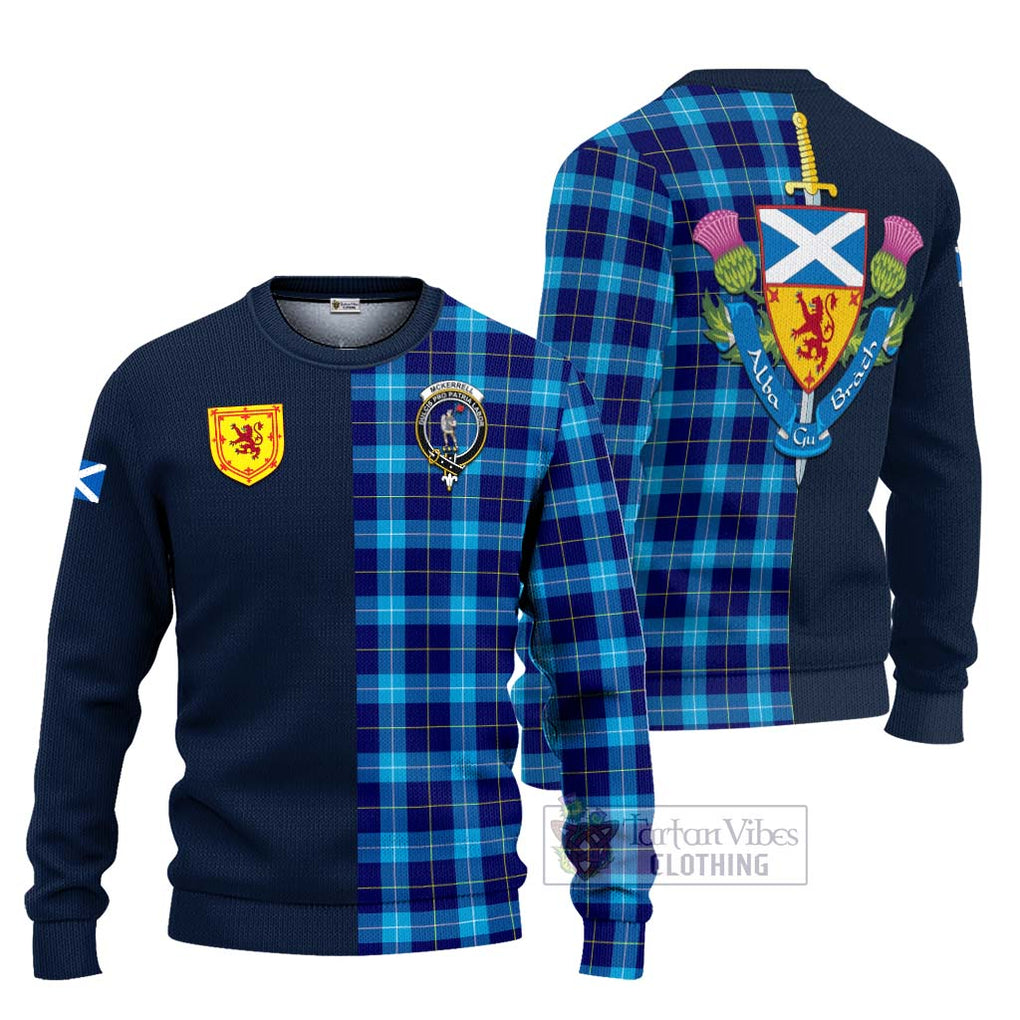McKerrell Tartan Ugly Sweater Alba with Scottish Lion Royal Arm Half Style Unisex - Tartan Vibes Clothing