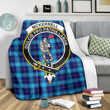 McKerrell Tartan Blanket with Family Crest X-Large 59 x 79 inches 150 x 200 cm - Tartan Vibes Clothing