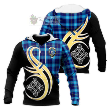 McKerrell Tartan Knitted Hoodie with Family Crest and Celtic Symbol Style Unisex Knitted Pullover Hoodie - Tartan Vibes Clothing