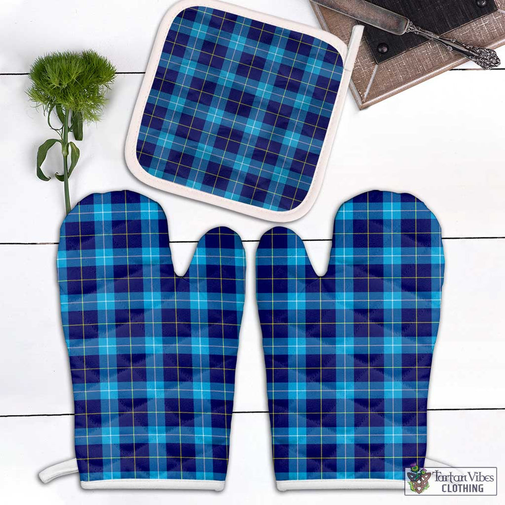 McKerrell Tartan Combo Oven Mitt & Pot-Holder Combo 2 Oven Mitt & 1 Pot-Holder Black - Tartan Vibes Clothing