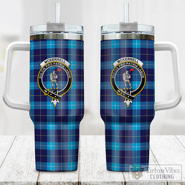McKerrell Tartan and Family Crest Tumbler with Handle