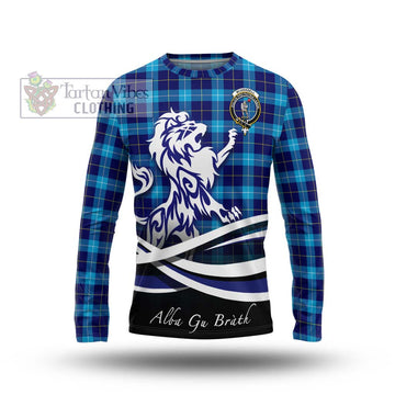 McKerrell Tartan Long Sleeve T-Shirt with Alba Gu Brath Regal Lion Emblem Unisex - Tartan Vibes Clothing