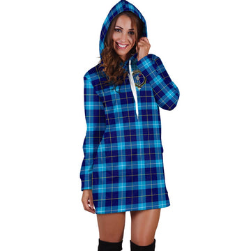 McKerrell Tartan Hoodie Dress with Family Crest - Tartan Vibes Clothing