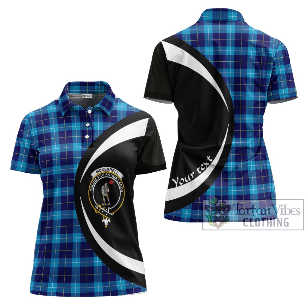 McKerrell Tartan Women's Polo Shirt with Family Crest Circle Style Women - Tartan Vibes Clothing