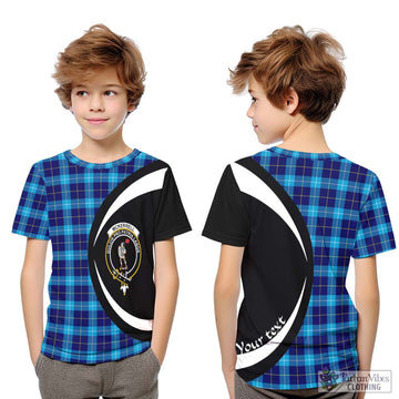 McKerrell Tartan Kid T-Shirt with Family Crest Circle Style Youth XL Size14 - Tartan Vibes Clothing
